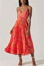 Floral Cami Pleated Print Maxi Dress image 2