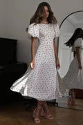 Floral Split Puff Sleeve Elegant Maxi Dress image 1