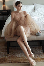 Sweet Sexy Bandeau Puff Sleeve Mini Dress image 3