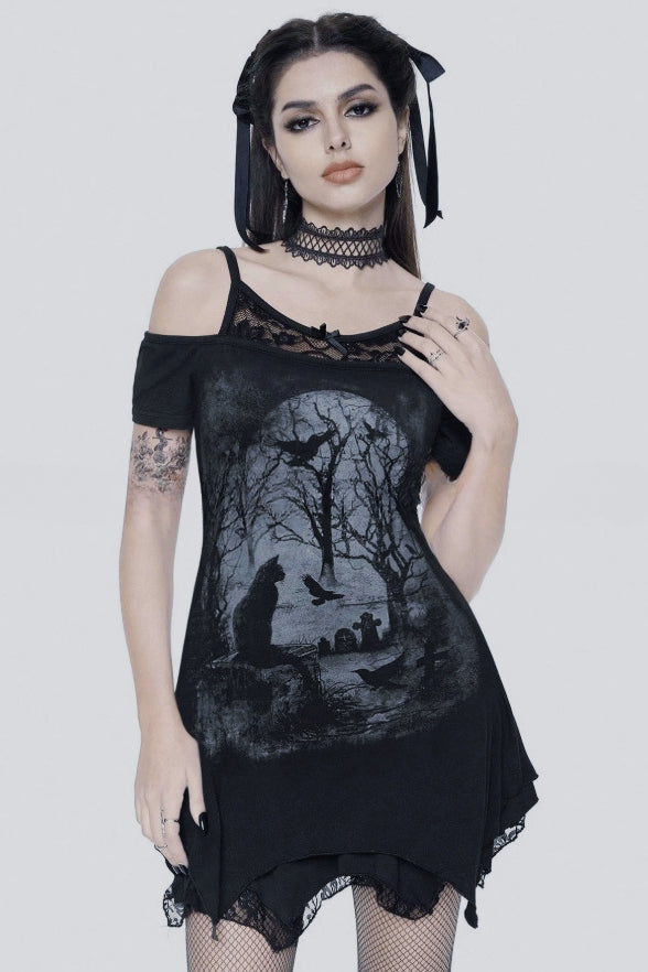 Sheer Lace Gothic Dress image 1