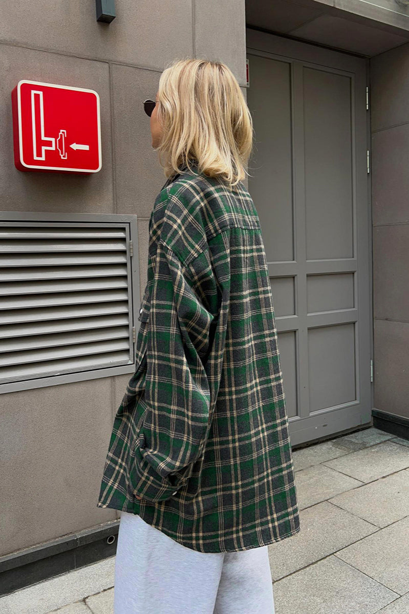 Plaid Striped Mid-Length Blouse image 13