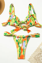 Floral Print Wide Tie Bikini Set image 4
