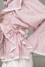 Elegant Jacquard Bell Sleeve Loose Blouse image 8