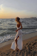 Knit Hollow Out Backless Maxi Dress image 3
