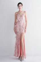Intricate Beadwork Figure Hugging Gown Formal Dress image 1