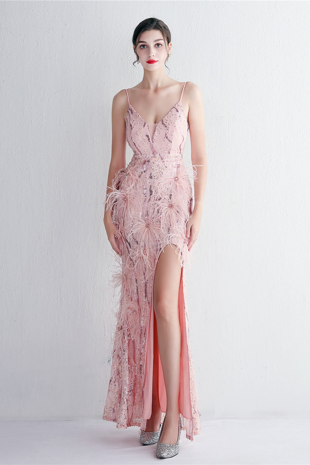 Intricate Beadwork Figure Hugging Gown Formal Dress image 1