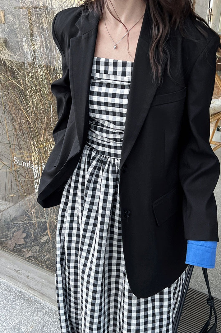 Elegant Casual Colorblock Blazer image 8