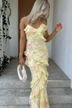 Sexy Wavy Trim Cami Maxi Dress image 3