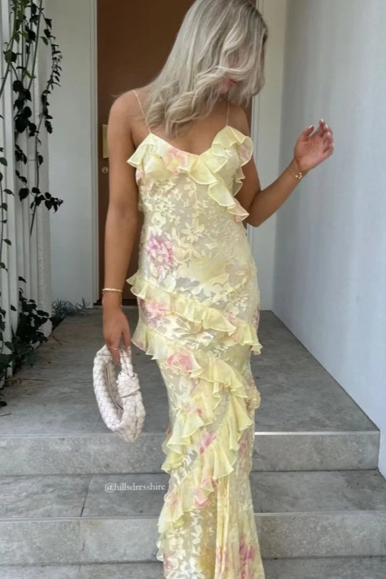 Sexy Wavy Trim Cami Maxi Dress image 3