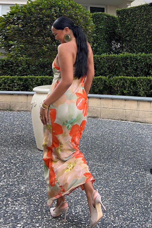 Floral Tie Back Cutout Resort Cami Maxi Dress image 5