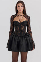 Lace Backless A-Line Slim Fit Party Dress image 1