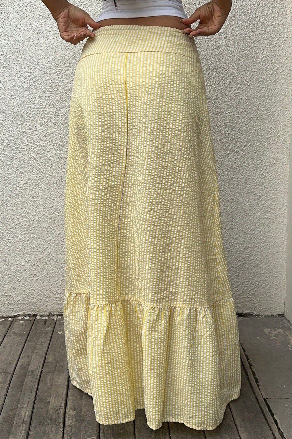 Striped Colorblock High Waist Pencil Skirt image 3