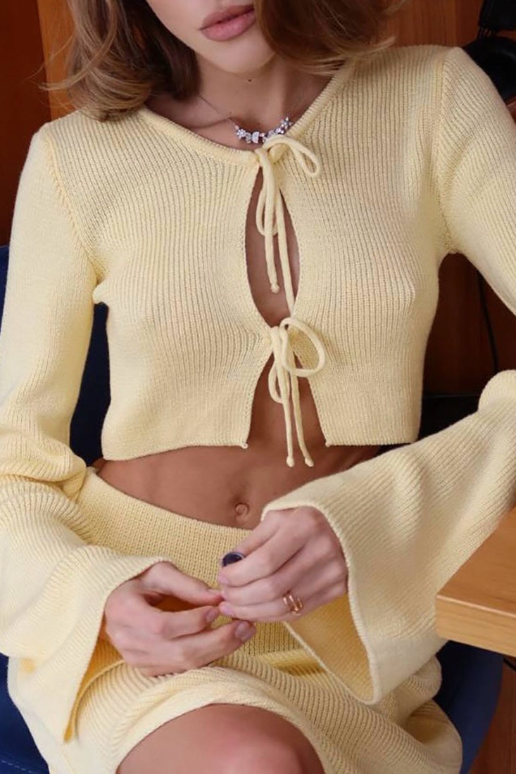 Bell Sleeve Cardigan Set Sweater Dress image 8