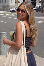 Sweet Polka Dot Bow Slim Cami Top image 7