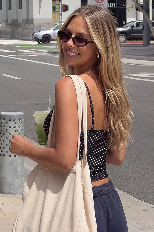 Sweet Polka Dot Bow Slim Cami Top image 7