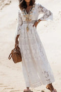 Lace V Neck Hollow Boho Dress image 7