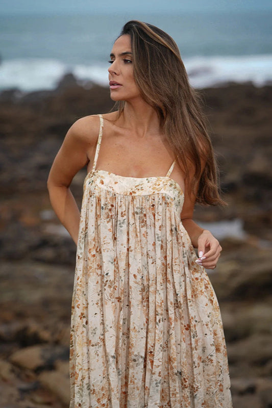 Floral Print Plus Size Sleeveless Maxi Dress image 3