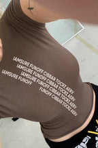 Casual Street Sexy Letter Print Minimalist T-shirt image 8