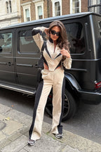 Chic Asymmetrical Patchwork Two Piece Set image 2