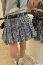 Plaid Tulip High Waist Mini Skirt image 2