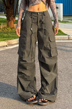 Military Green High-Waisted Cargo Pant image 2