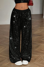 Chic Sparkle High Waist Drape Pants image 5