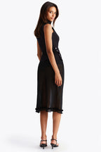 Sheer Polka Dot Casual High Waist Skirt image 8