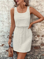 Rosalie Eyelet Dress detail view styled for Avrienne