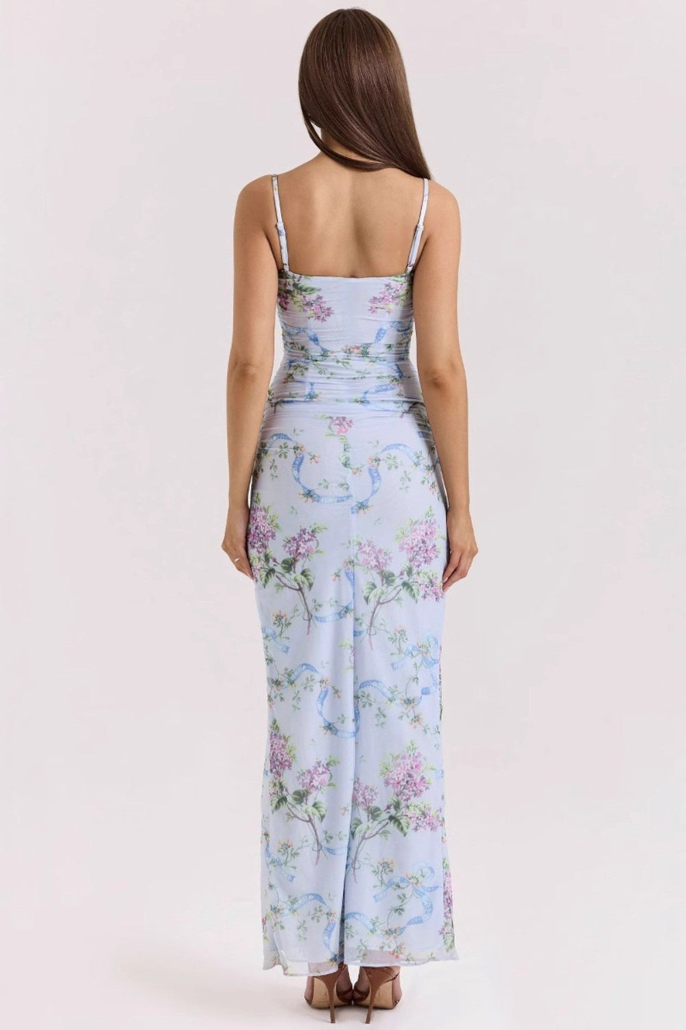 Chic Slim Spaghetti Strap Floral Dress image 4