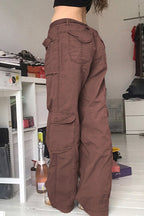 Casual Vintage Cargo Loose Straight Jeans image 4