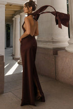 Sexy Satin Backless Sleeveless Party Dress image 11