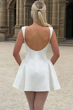 Solid Sleeveless Backless Bodycon Cocktail Dress image 2