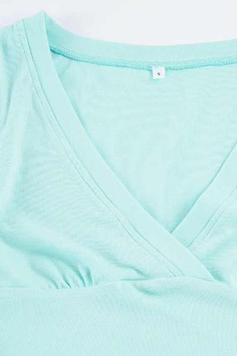 Y2K Elegant Cropped Midi Sleeve Blouse image 4
