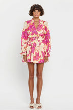 Sexy All Over Print Long Sleeve Slim Mini Dress image 2