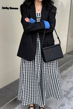 Elegant Casual Colorblock Blazer image 7