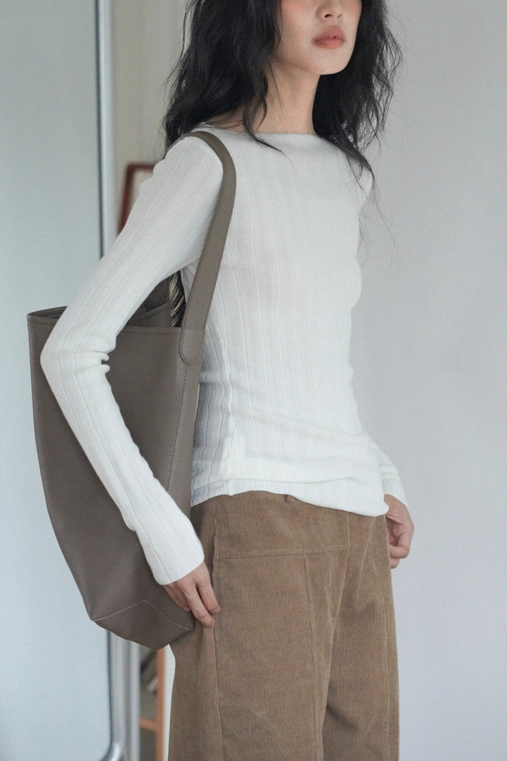 Semi-Sheer Unique Fitted Knit Top image 10