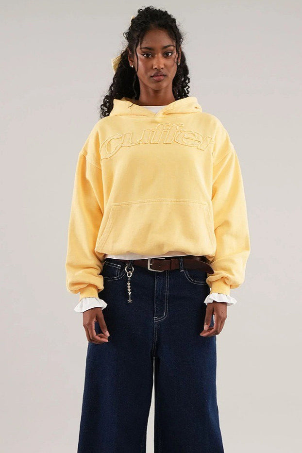 Solid 3D Letter Casual Longsleeve Hoodie image 1