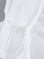 Bow Tie Long Sleeve White Blouse image 9
