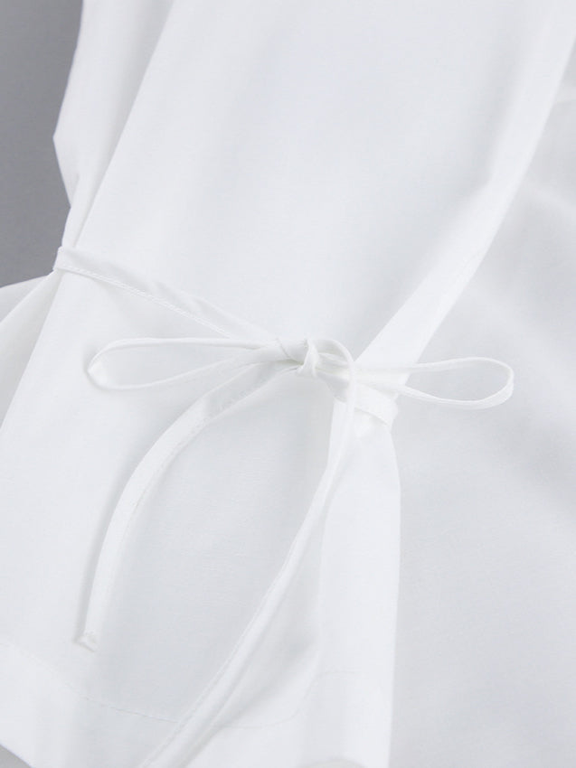 Bow Tie Long Sleeve White Blouse image 9