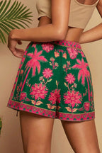 Tropical Print High Waist Vacation Shorts image 10