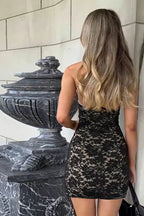 Lace V-Neck Bodycon Party Skirt image 4