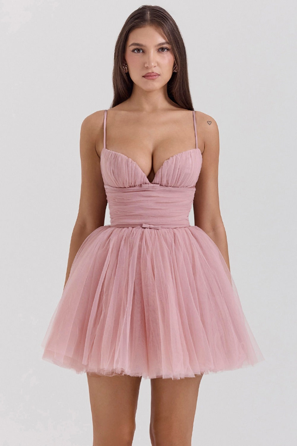 Chiffon Lace-up Backless Cocktail Dress image 4