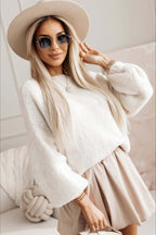 Bow-Tie Detailed Backless Loose Knit Sweater image 5