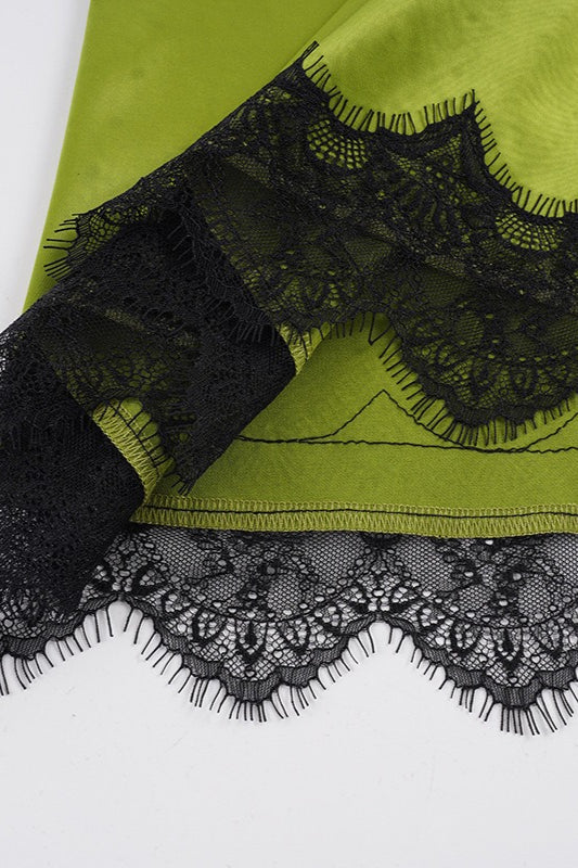 Elegant Lace Splice Satin Bow Skirt image 6