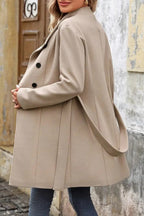 Wool Blend Mid-Length Single Breasted Coat image 3