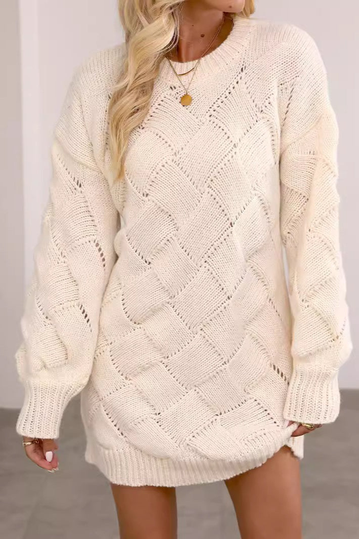 Argyle Knit Bodycon Sweater Dress image 2
