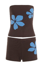 Floral Knit Bandeau Bodycon Two Piece Set image 4