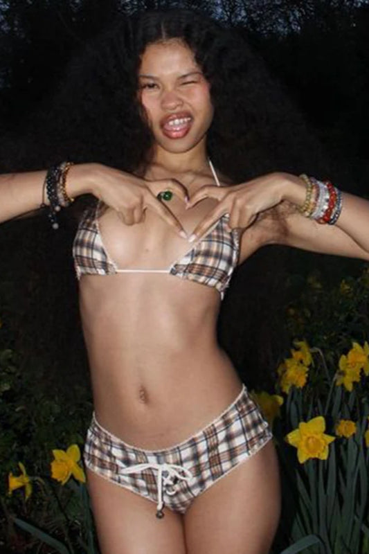 Plaid Halter Bikini Set image 5