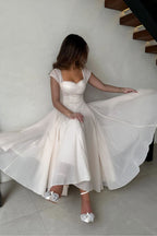 Soft Mesh Waist Flared Prom Dress image 8