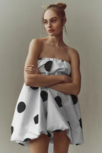 Sexy Polka Dot Print Tube Top Mini Dress image 2